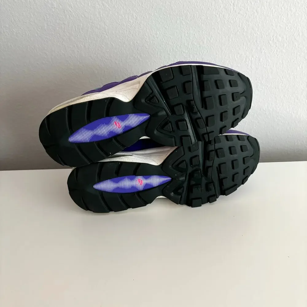 Nike Air Max 95 Youth Size 7 Sneakers Green Cabana Hyper Grape Kids Shoes 7Y